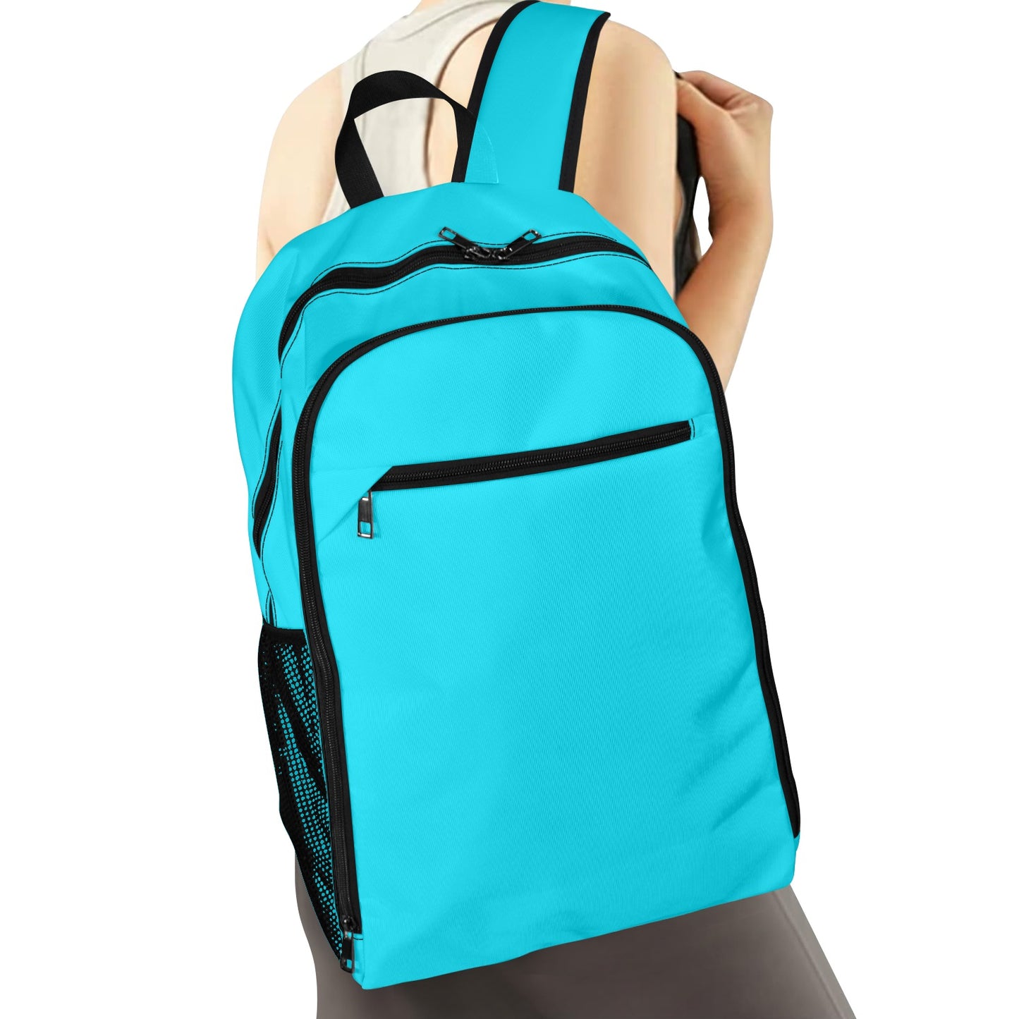 Highlighter Blue All Over Print Leisure Sports Backpack