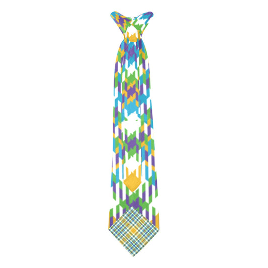 Yellow Blue Custom Peekaboo Necktie