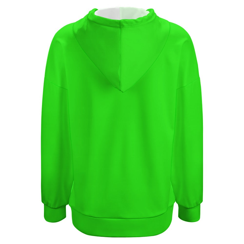 Highlighter Green Dropped Sleeve Hoodie