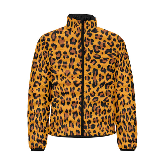 Traditional Leopard Print Men's Lightweight Bomber Jacket