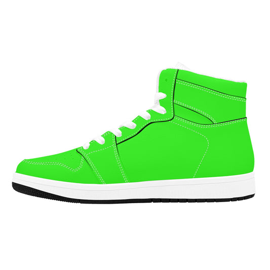 Highlighter Green Men's High Top Sneakers