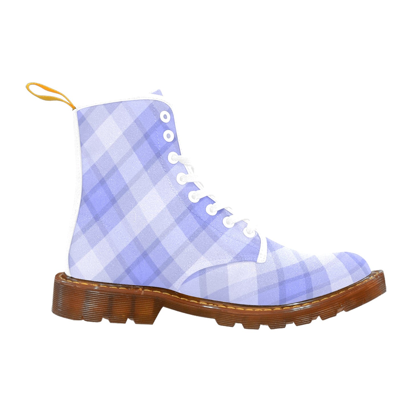 Light Blue Women's Lace Up Canvas Boots