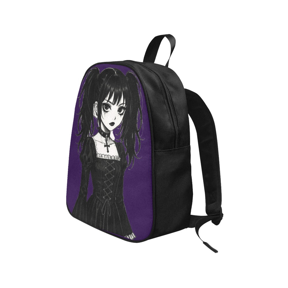 Emo Goth Harajuku Girl Canvas Backpack