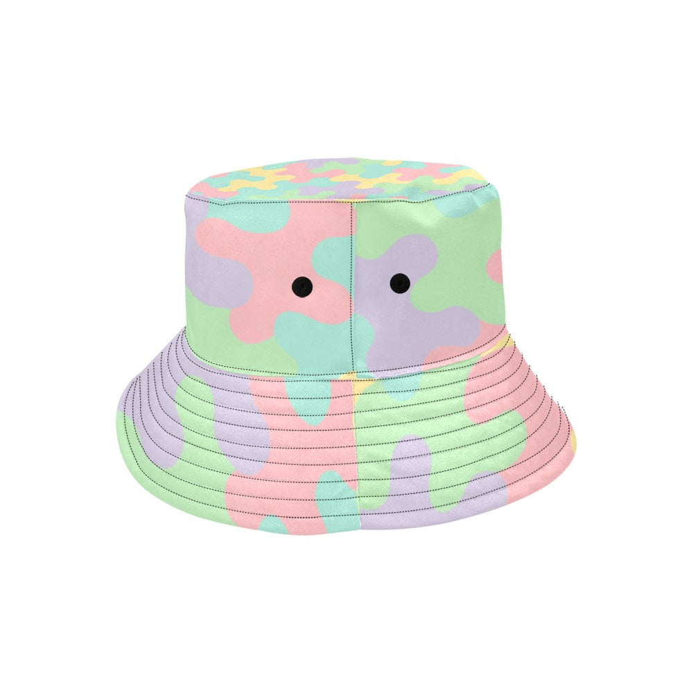 Harajuku Pastel Rainbow Camo Bucket Hat