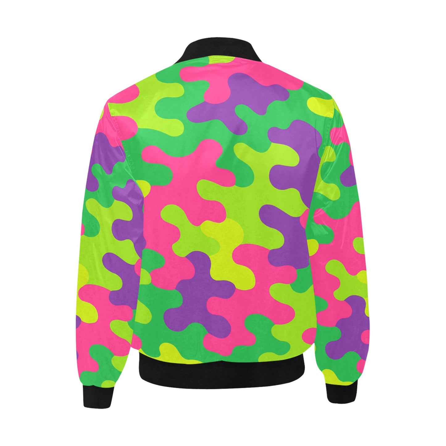 Harajuku Rainbow Camo Bomber Jacket