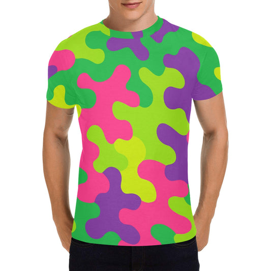 Harajuku Rainbow Camo Camouflage Men's All Over Print T-shirt