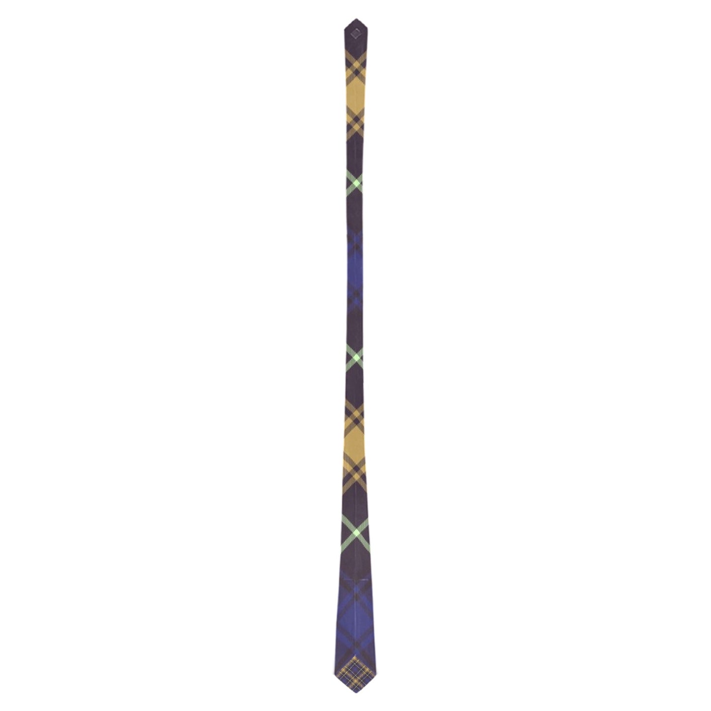 Navy Blue Plaid Tie Custom Peekaboo Necktie