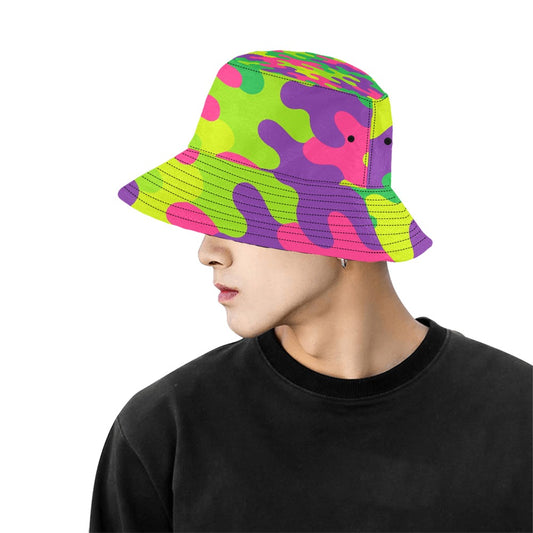 Harajuku Rainbow Camo Camouflage Bucket Hat