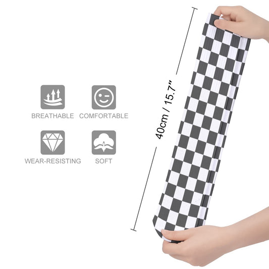 Black and White Checkered Breathable Socks