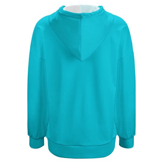 Highlighter Blue Dropped Sleeve Hoodie