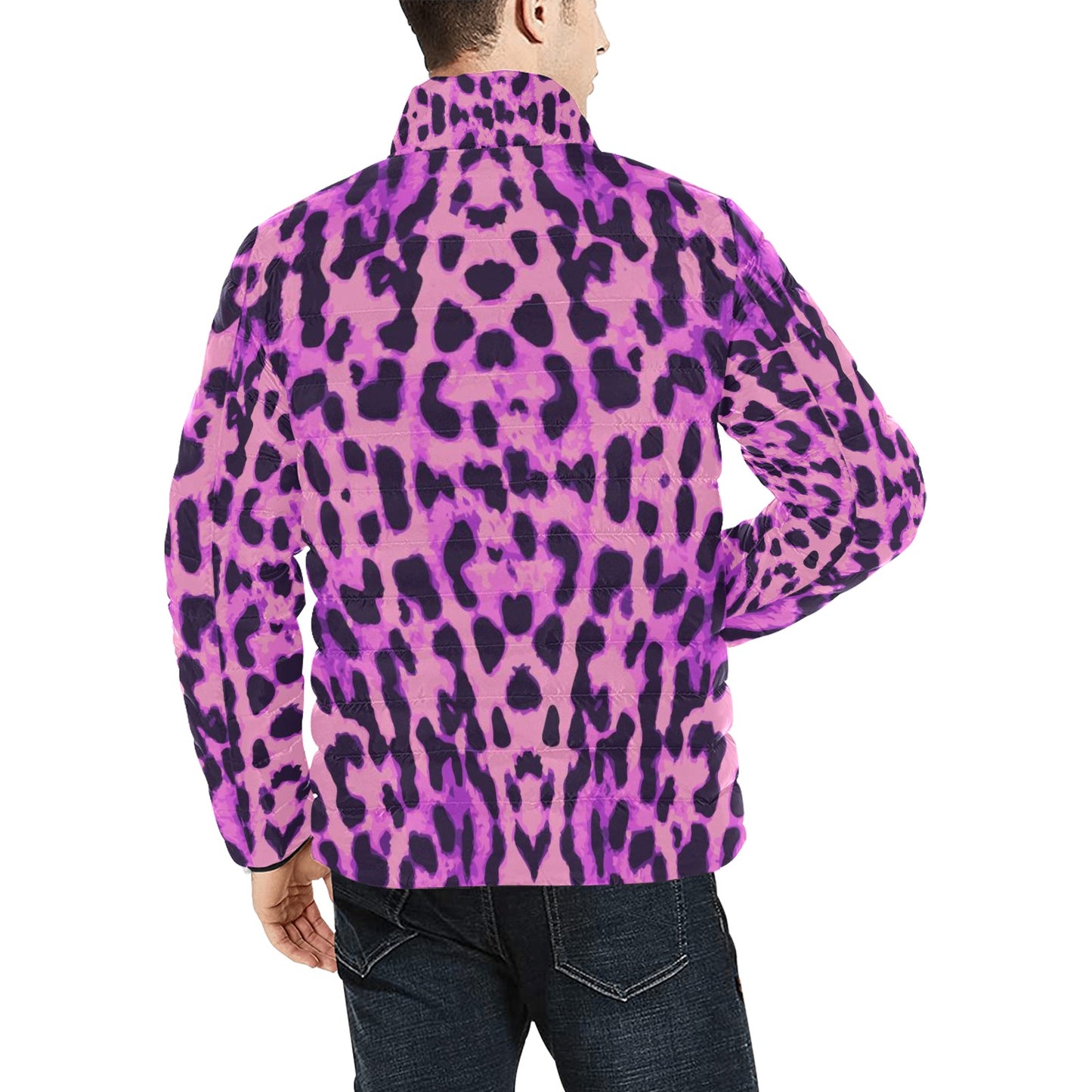 Purple Leopard Men's Lightweight Bomber Jacket