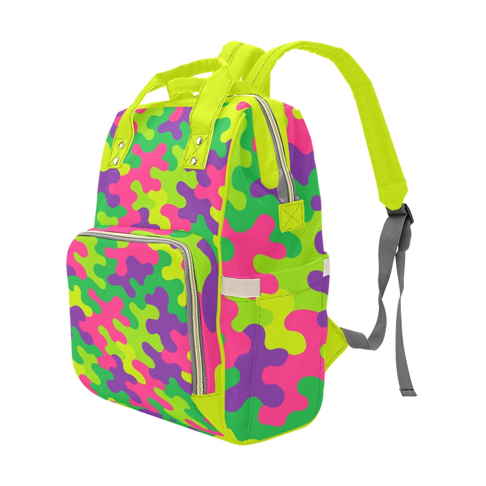 Harajuku Rainbow Camo Multi-Function Backpack