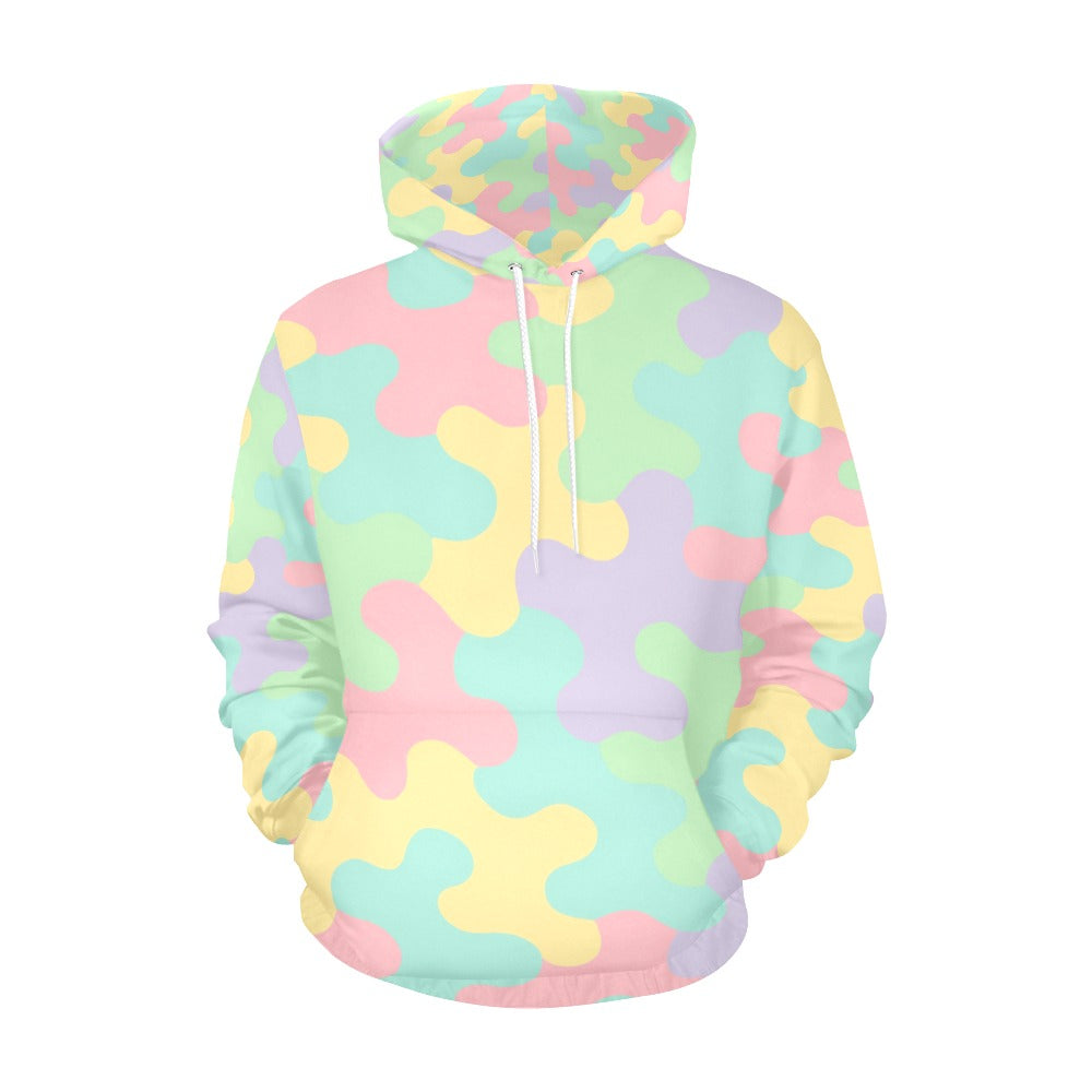 Harajuku Pastel Rainbow Camo Hoodie