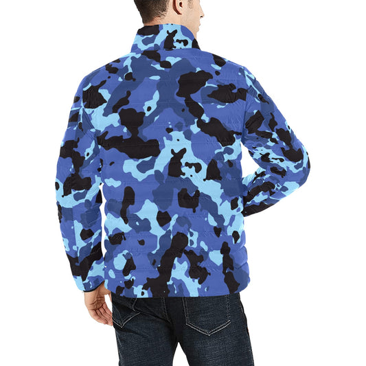 Blue Camo Men's Lightweight Bomber Jacket