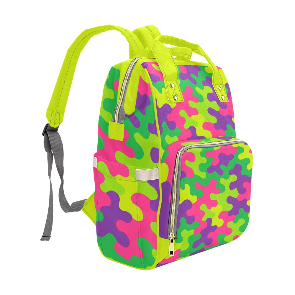 Harajuku Rainbow Camo Multi-Function Backpack