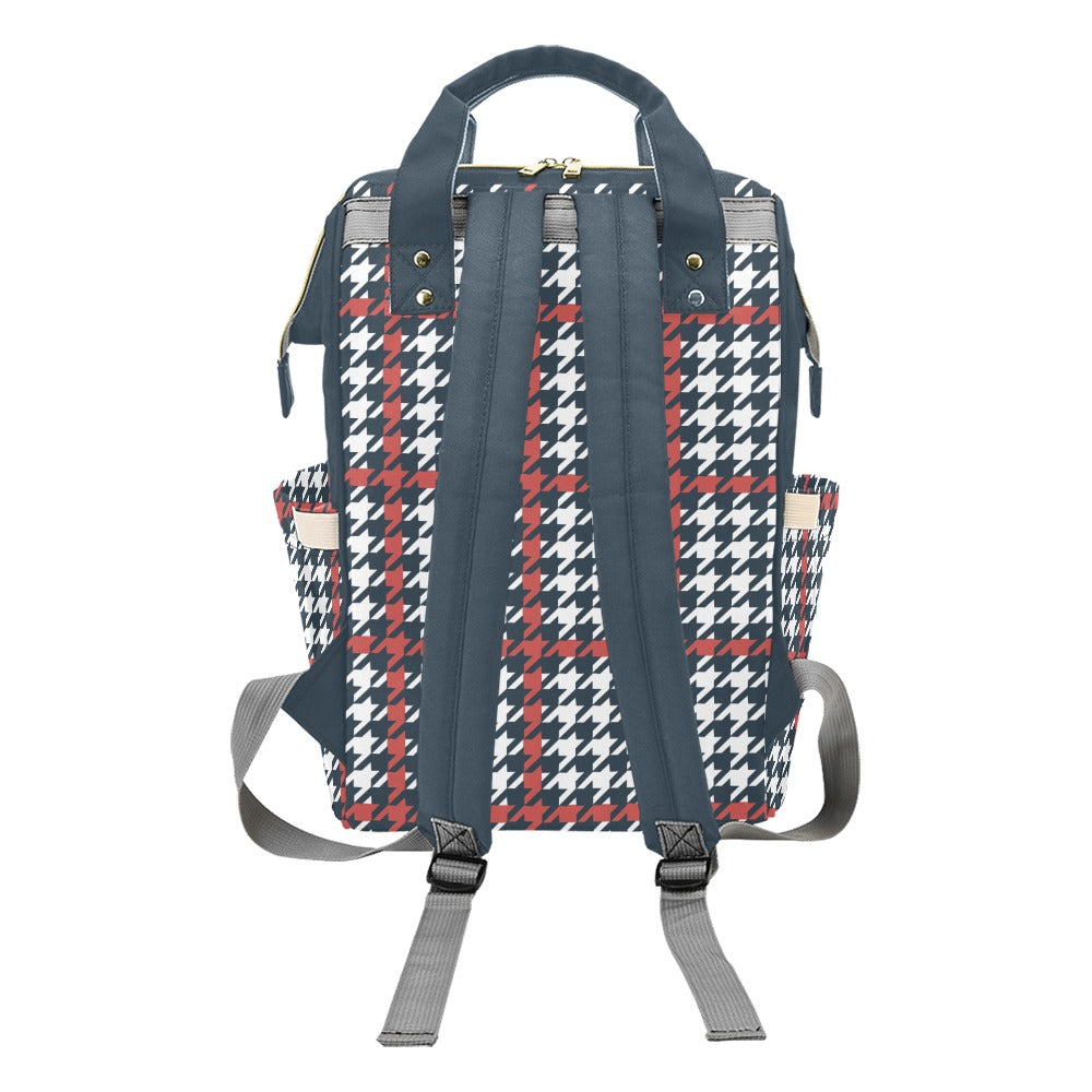 Plaid Pattern Multi-Function Backpack