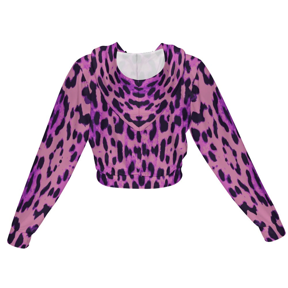 Purple Camo Women's Chiffon Cropped Jacket