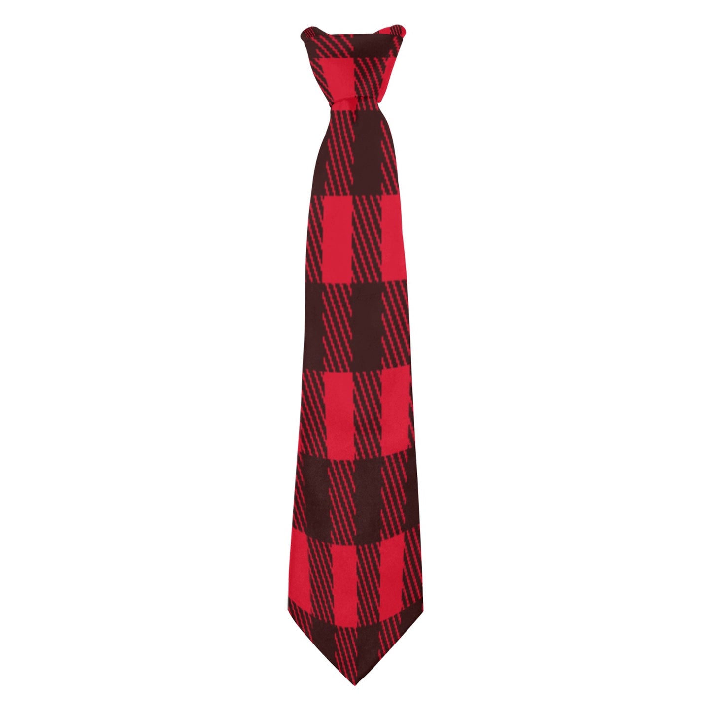Red Black Checkerboard Lumberjack Plaid Custom Peekaboo Necktie