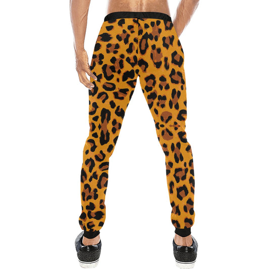 Orange Leopard Joggers Casual Baggy Slacks