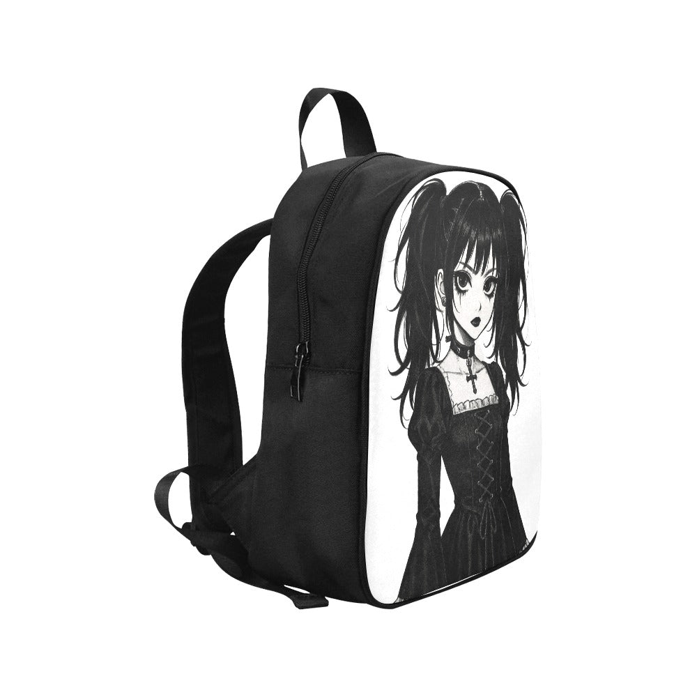 Emo Goth Harajuku Girl Canvas Backpack
