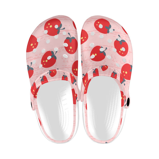 Pink Fruit Pattern Print Adults Clogs