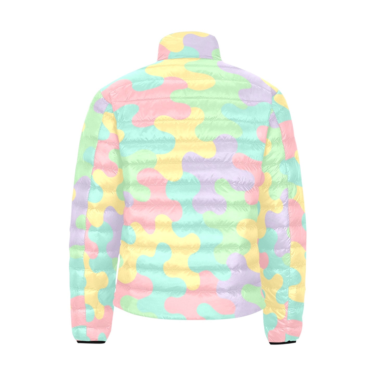 Harajuku Pastel Rainbow Camo Bomber Jacket