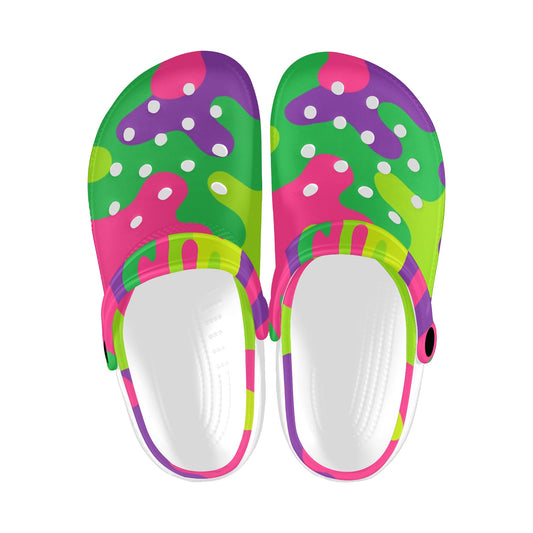 Harajuku Rainbow Camo Clogs