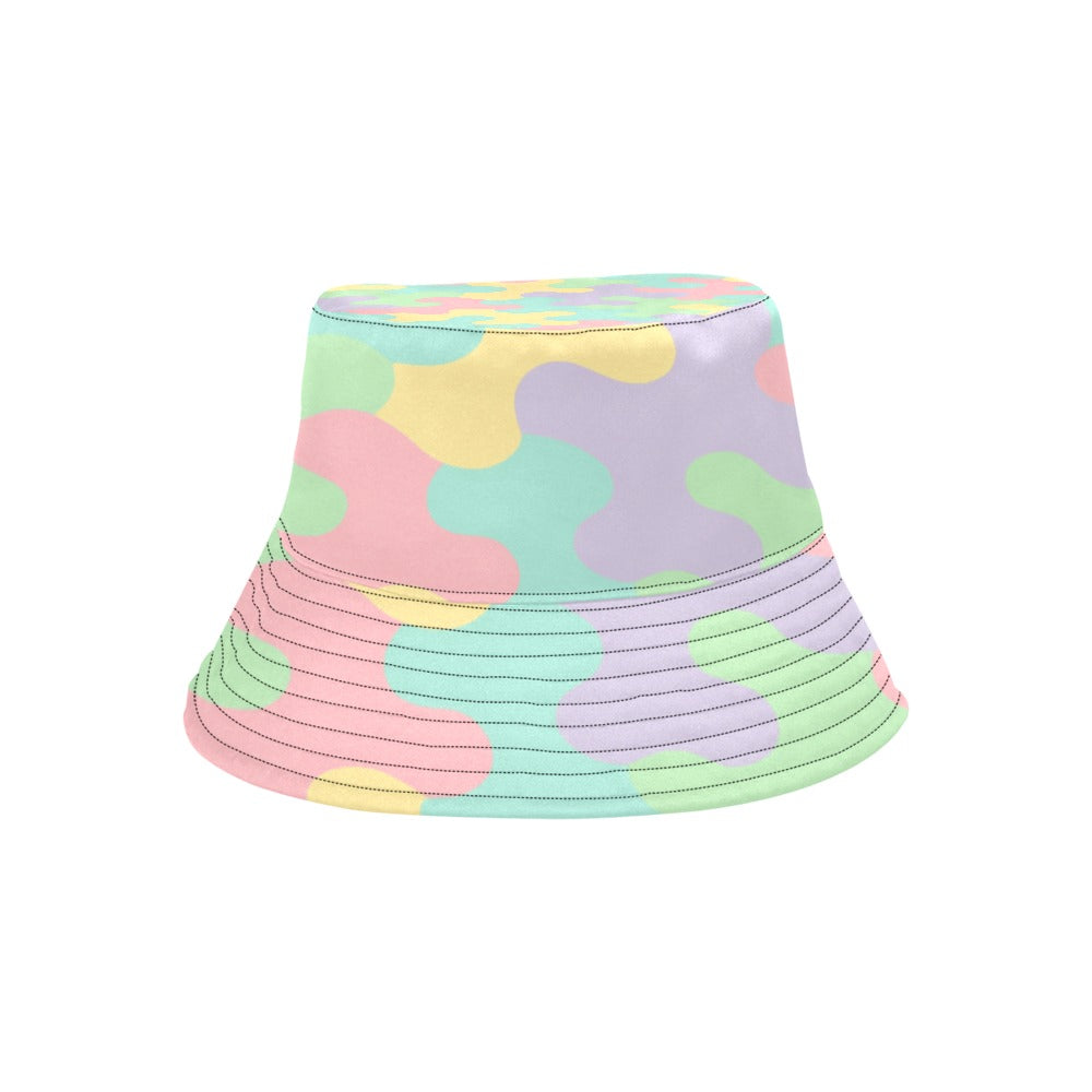 Harajuku Pastel Rainbow Camo Bucket Hat