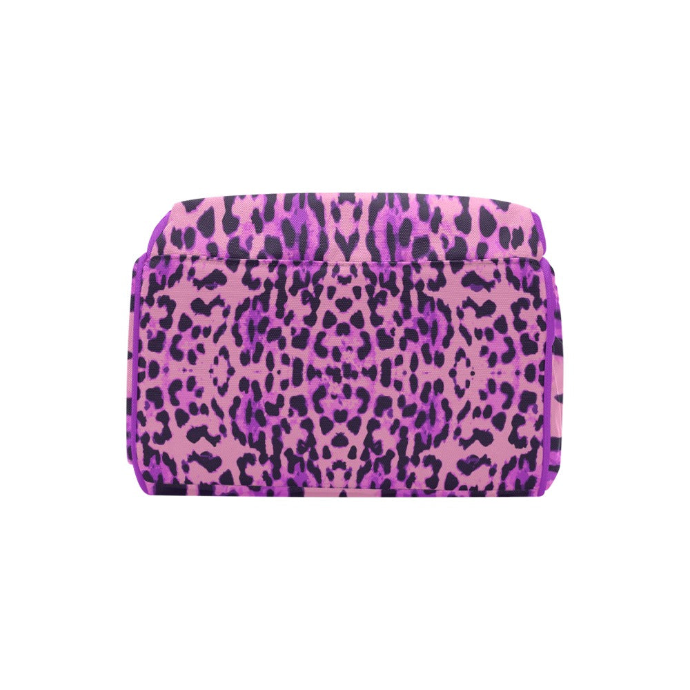 Purple Leopard Multi-Function Backpack
