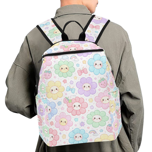 Pastel Harajuku Floral Pattern Lightweight Casual Backpack