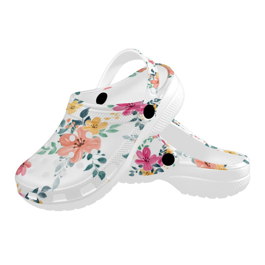 Floral Pattern Print Adults Clogs