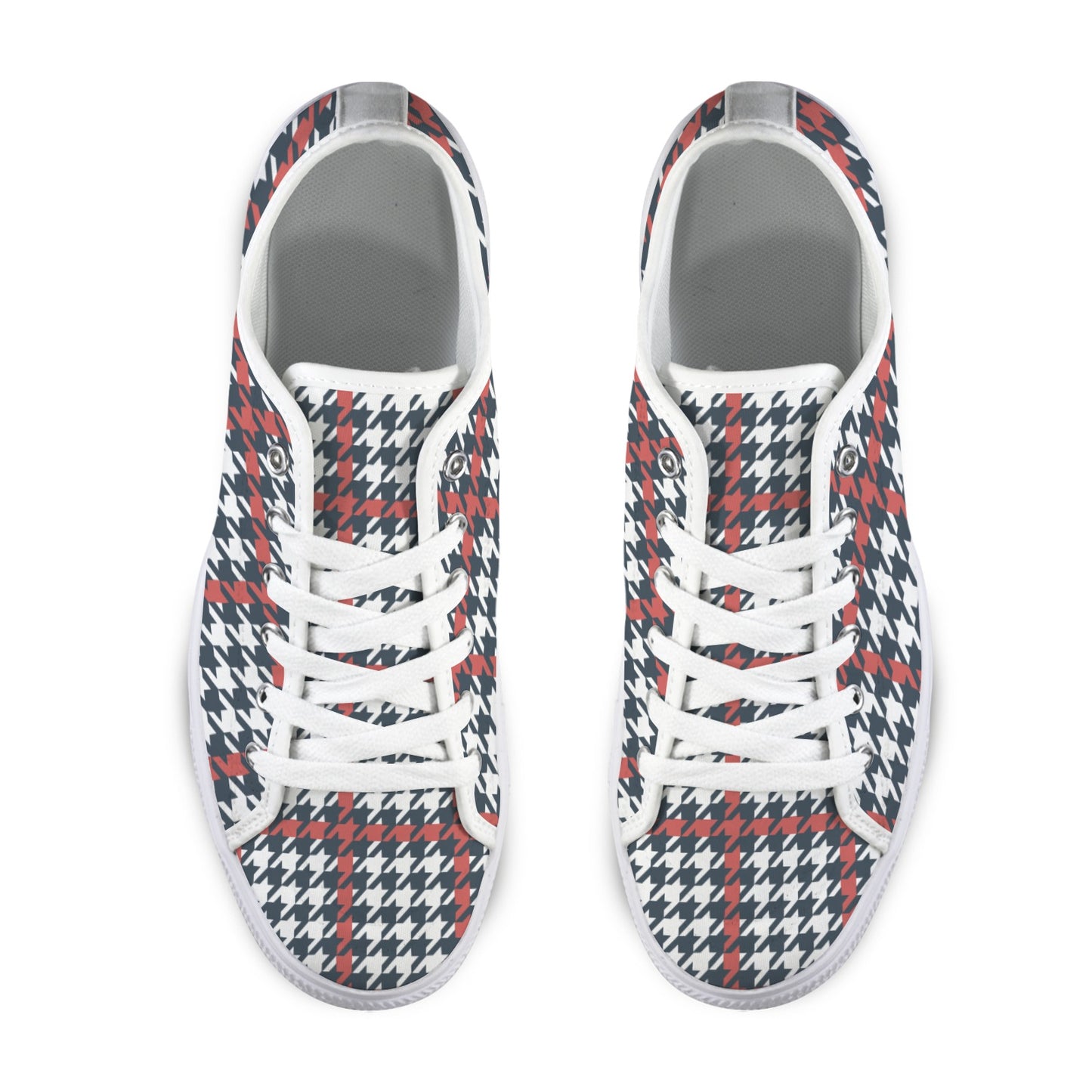 Simple Plaid Low Top Women's Shoes