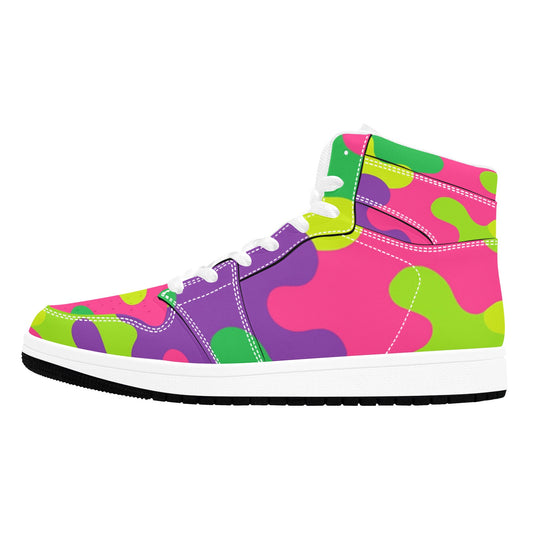 Harajuku Rainbow Camo Men's High Top Sneakers