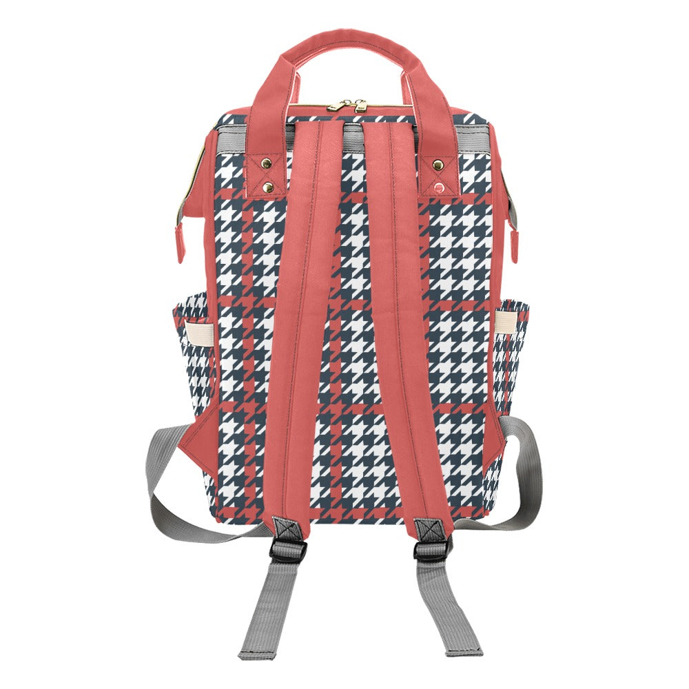 Plaid Pattern Multi-Function Backpack