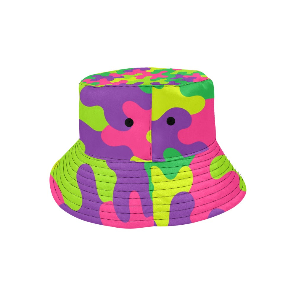 Harajuku Rainbow Camo Camouflage Bucket Hat