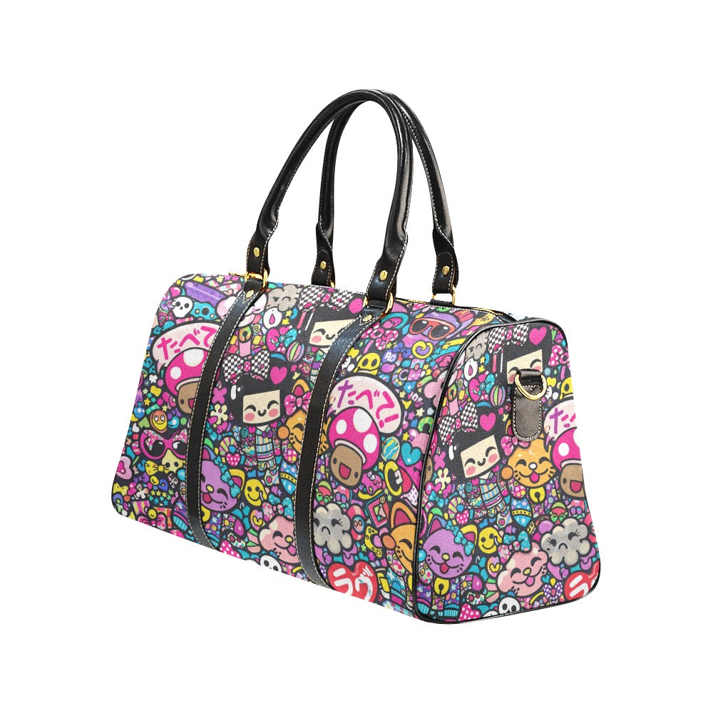 Harajuku Pop Parade Travel Bag (Black) Large