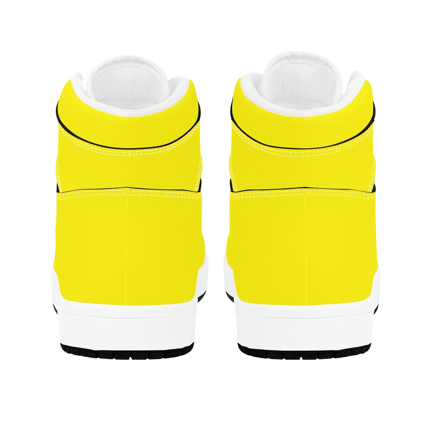 Highlighter Yellow Men's High Top Sneakers