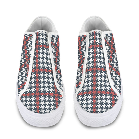 Simple Plaid Low Top Women's Shoes