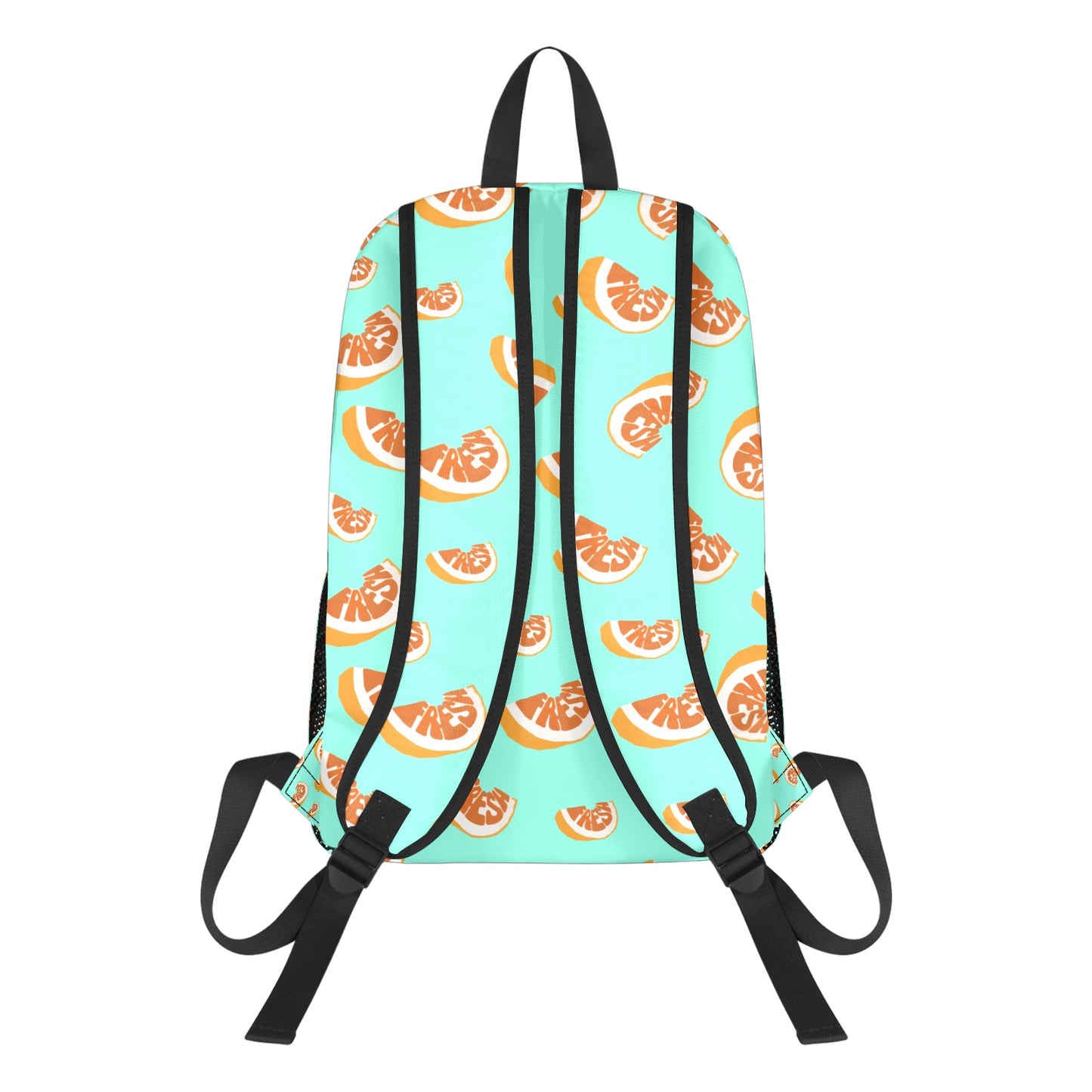 Grapefruit Pattern Sports Backpack - Aqua Blue