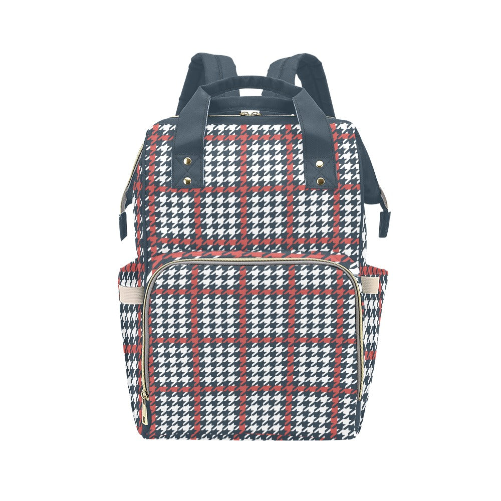 Plaid Pattern Multi-Function Backpack