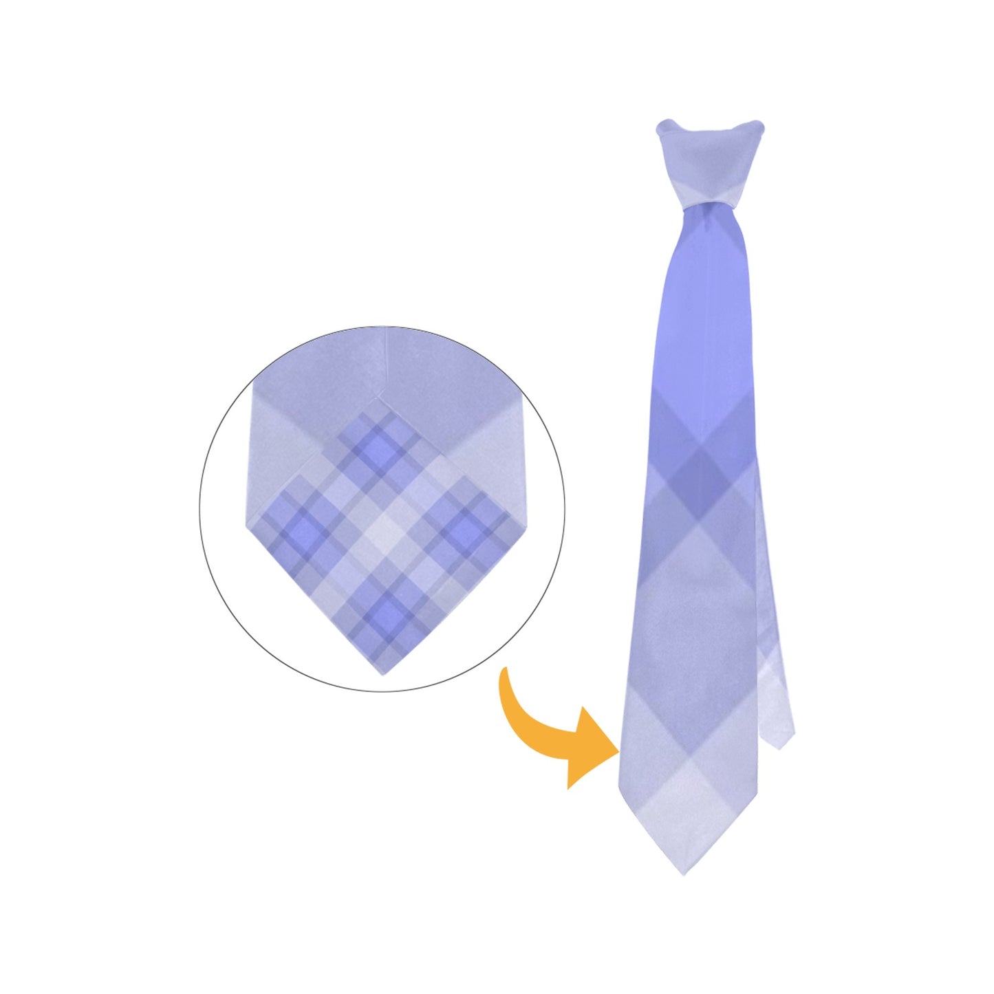 Blue Plaid Custom Peekaboo Necktie