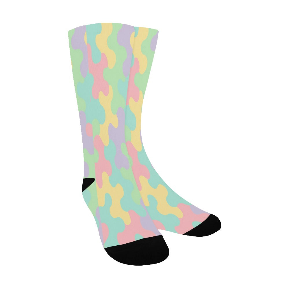 Harajuku Pastel Rainbow Camo Socks