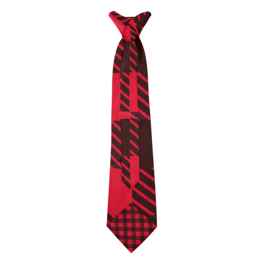 Red Black Checkerboard Lumberjack Plaid Custom Peekaboo Necktie