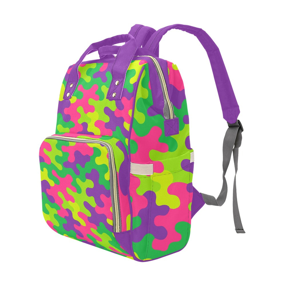 Harajuku Rainbow Camo Multi-Function Backpack