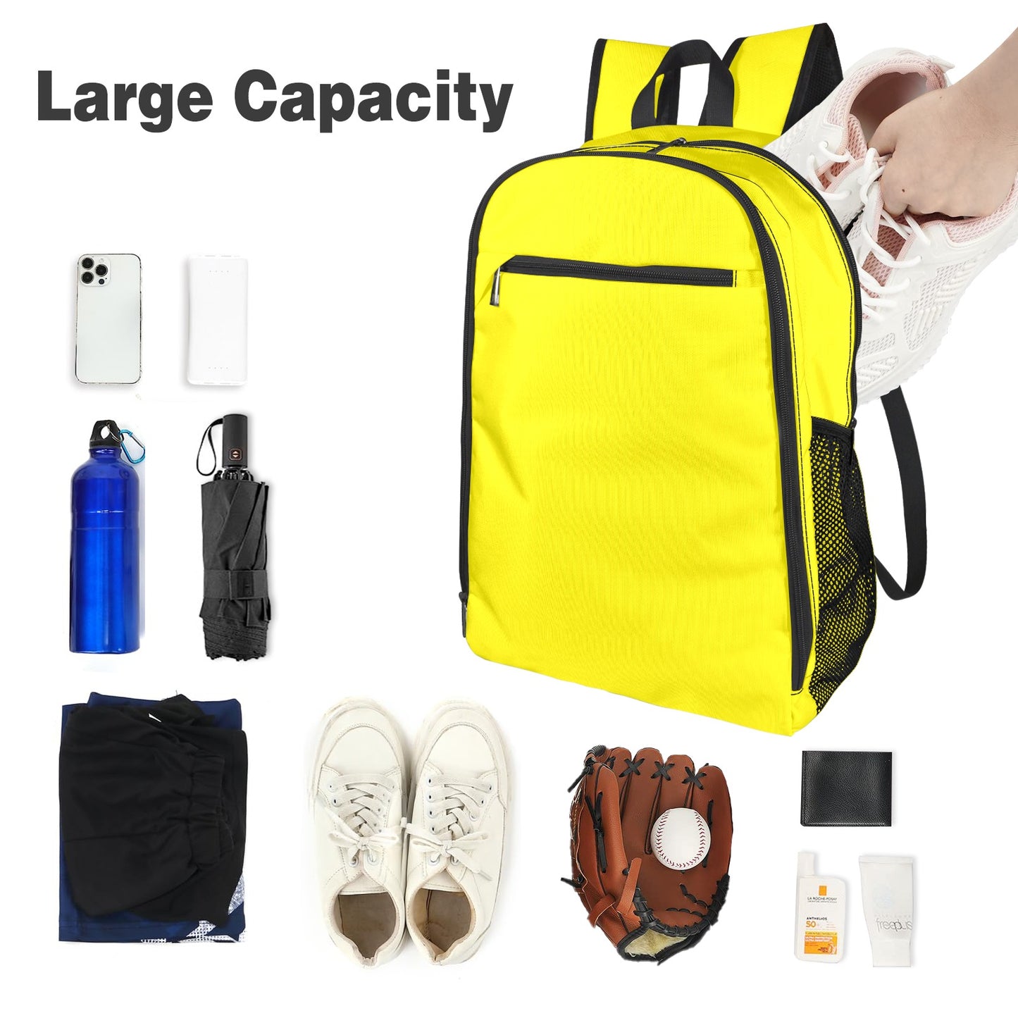 Highlighter Yellow All Over Print Leisure Sports Backpack