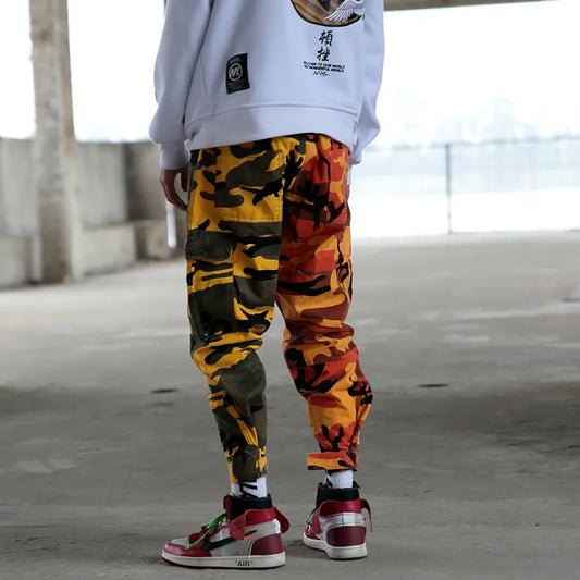 Men's Camo Cargo Jogger Pants - Harajuku Street Style