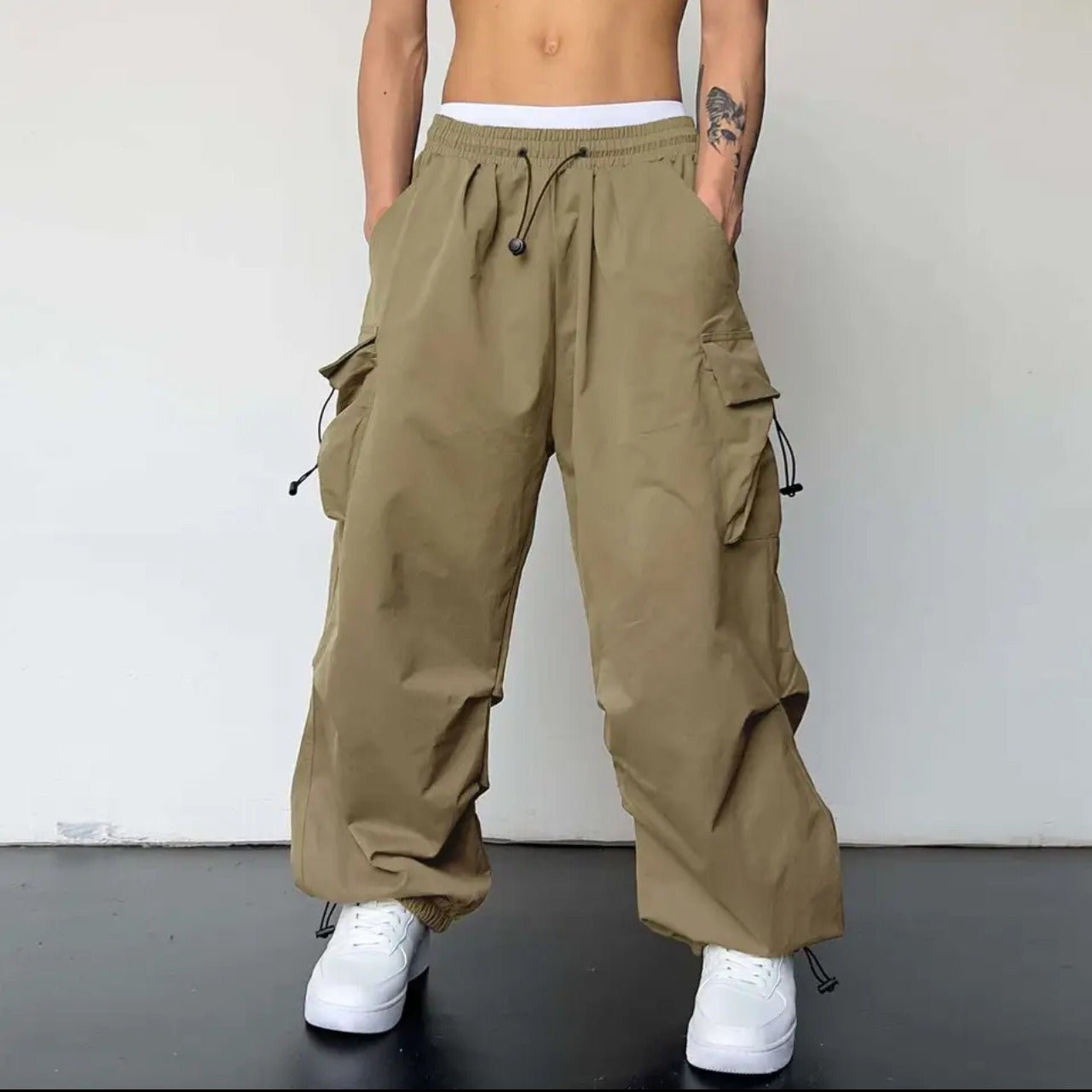Men's Harajuku Style Loose Straight Overalls