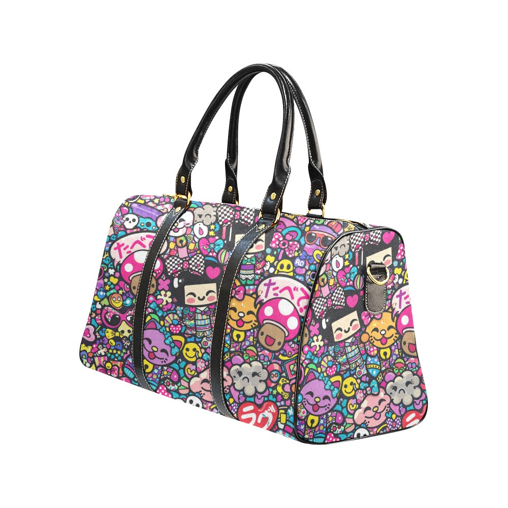 Harajuku Pop Parade Travel Bag Black (Small)