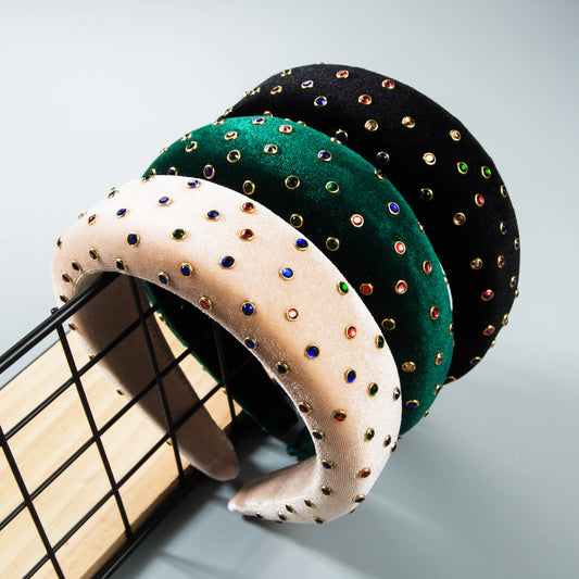 Thickened Sponge Gold Velvet Cloth Headband