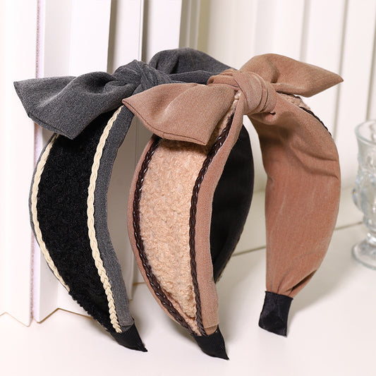 Harajuku Style Woolen Bow Knot Headband